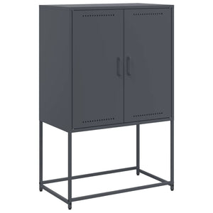 vidaXL TV-Schrank Schwarz 68x39x60,5 cm Stahl