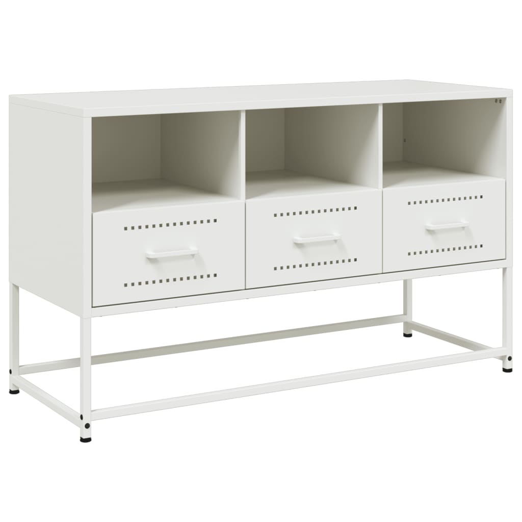 vidaXL TV-Schrank Weiß 100,5x39x60,5 cm Stahl