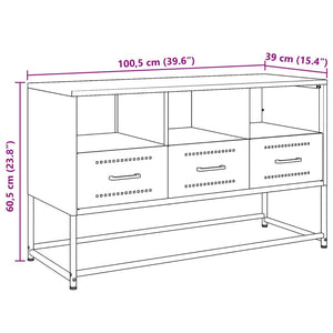 vidaXL TV-Schrank Weiß 100,5x39x60,5 cm Stahl