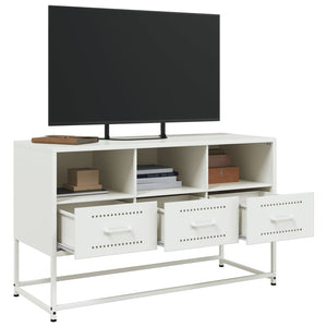 vidaXL TV-Schrank Weiß 100,5x39x60,5 cm Stahl