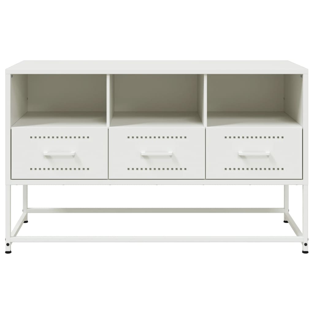 vidaXL TV-Schrank Weiß 100,5x39x60,5 cm Stahl