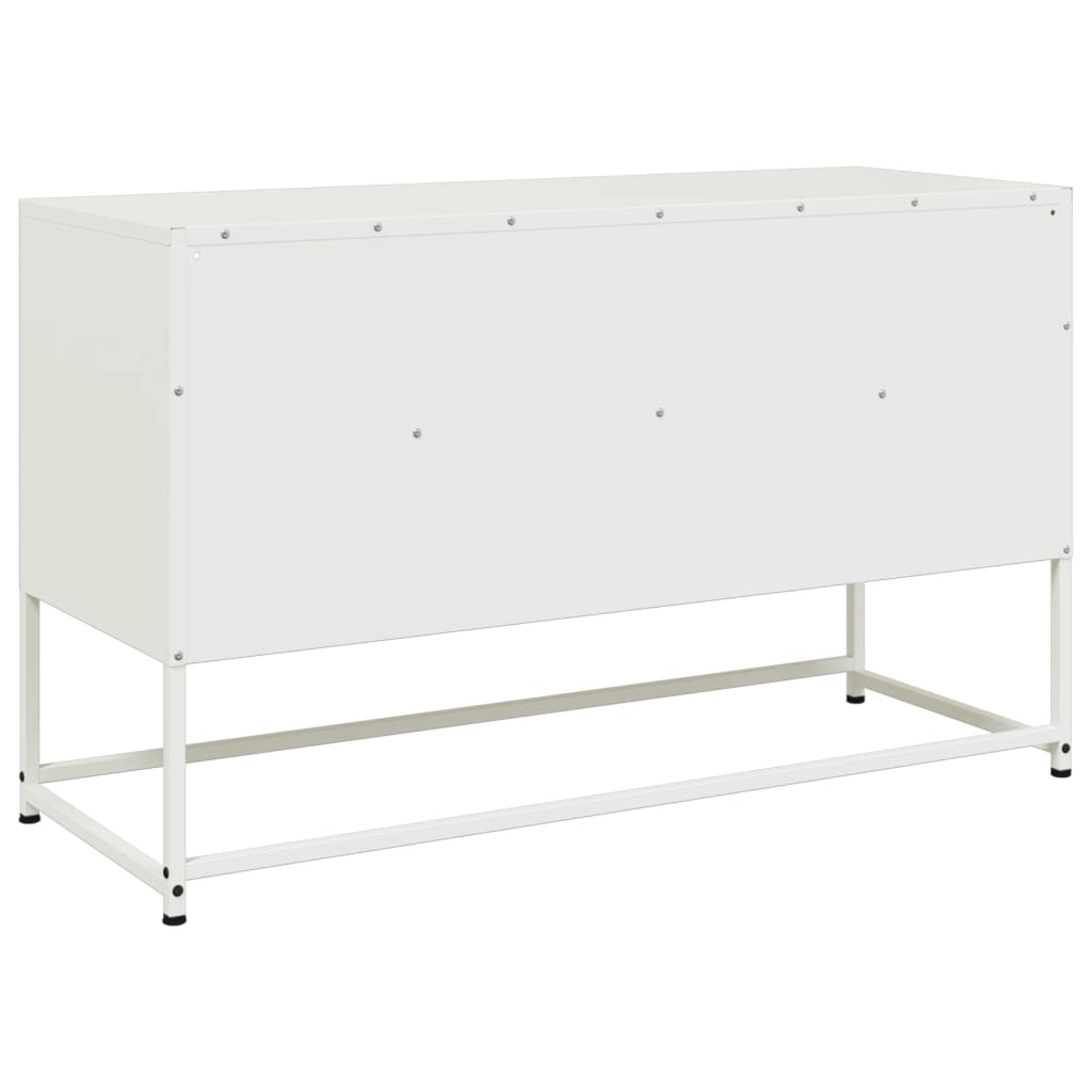 vidaXL TV-Schrank Weiß 100,5x39x60,5 cm Stahl