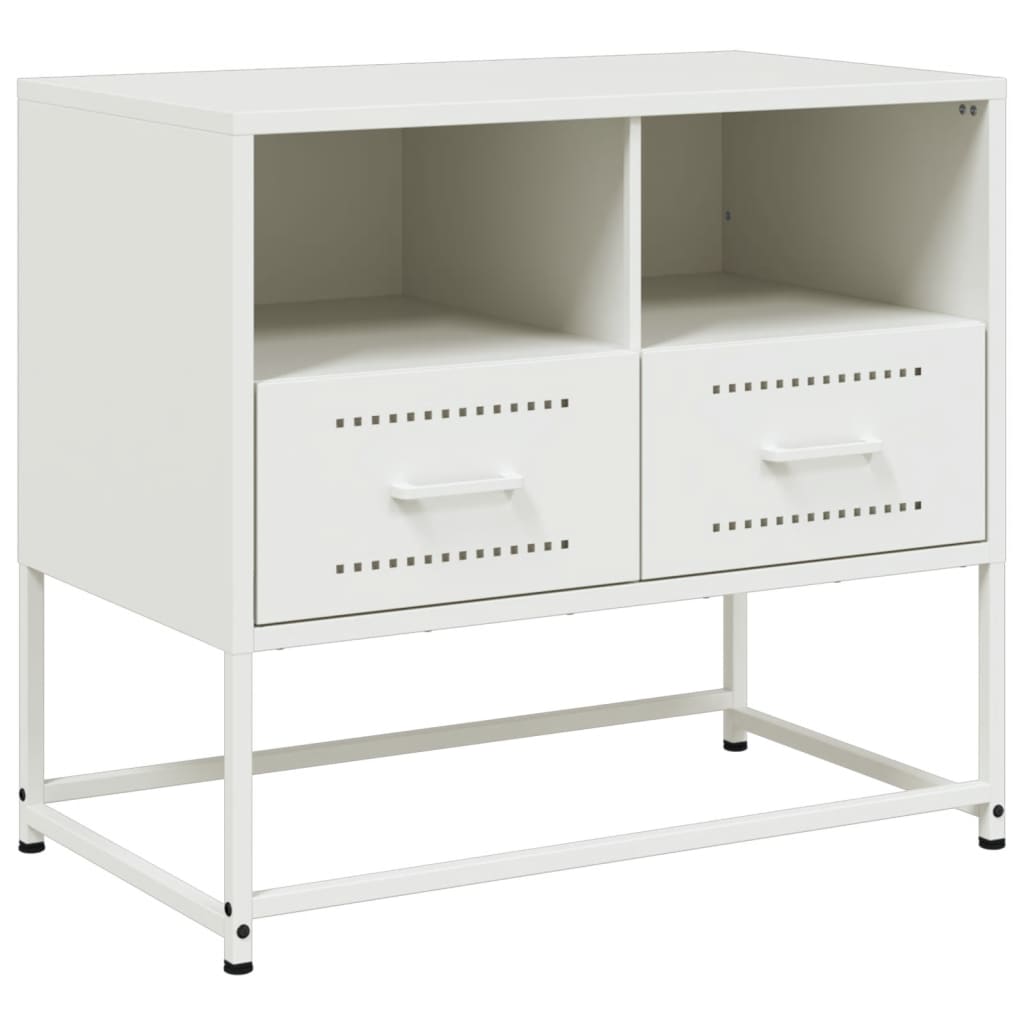 vidaXL TV-Schrank Weiß 68x39x60,5 cm Stahl