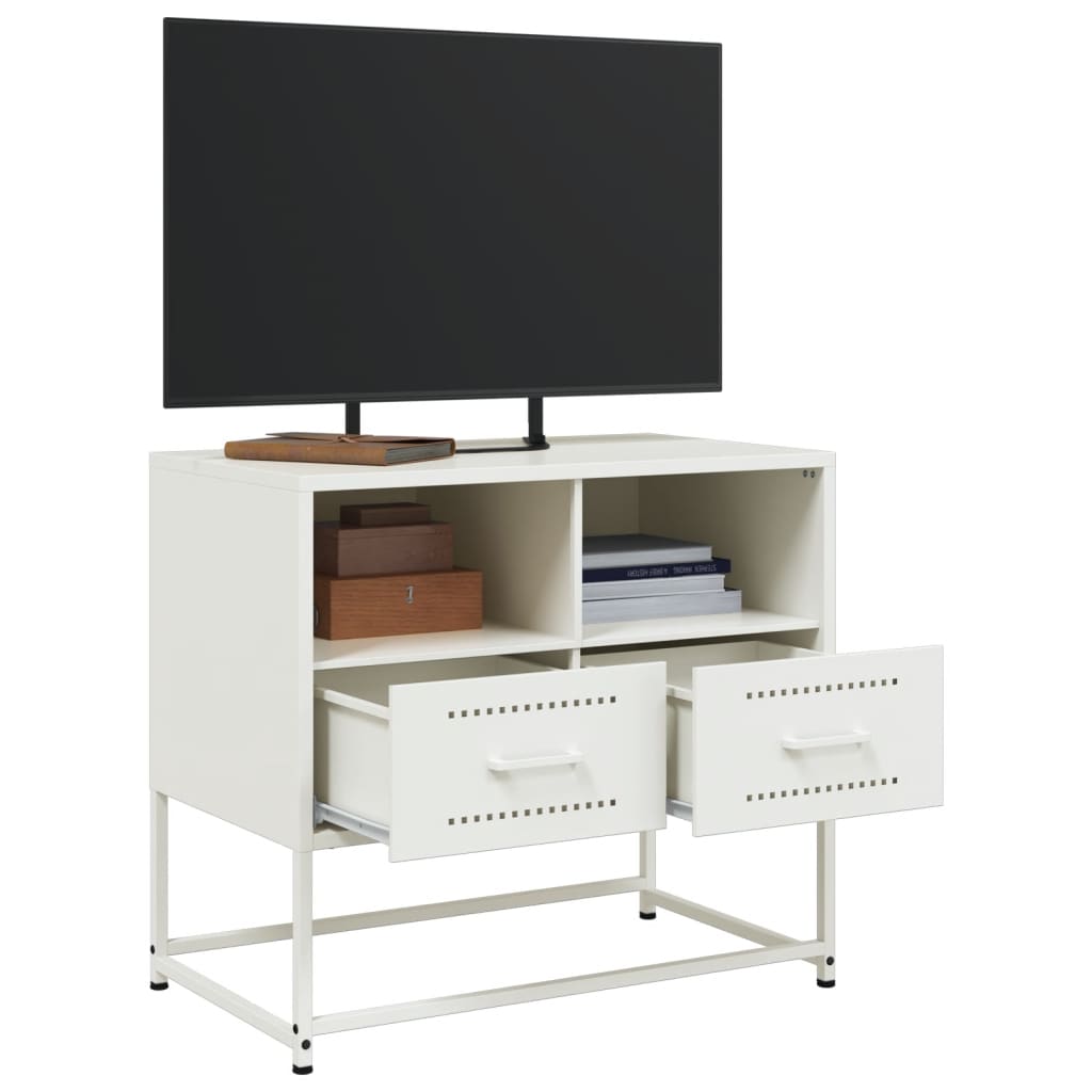 vidaXL TV-Schrank Weiß 68x39x60,5 cm Stahl