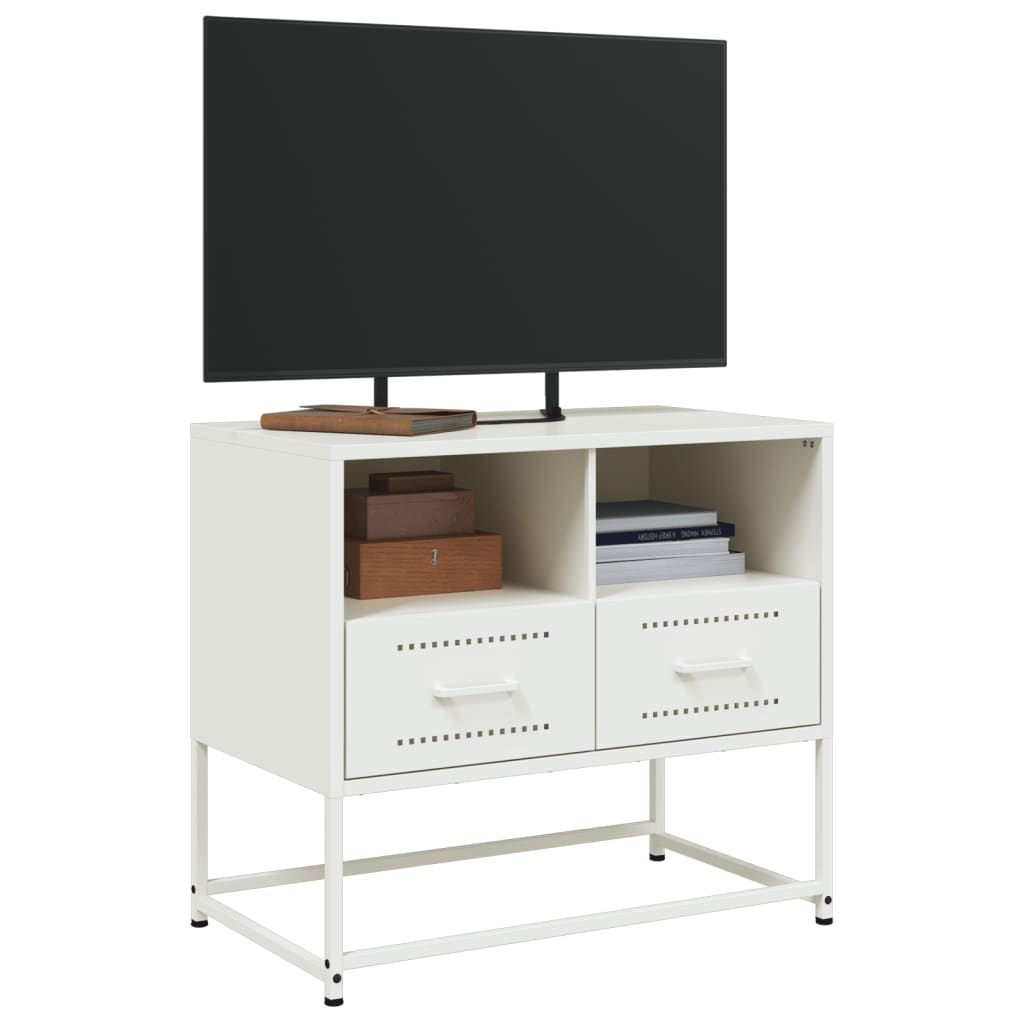 vidaXL TV-Schrank Weiß 68x39x60,5 cm Stahl