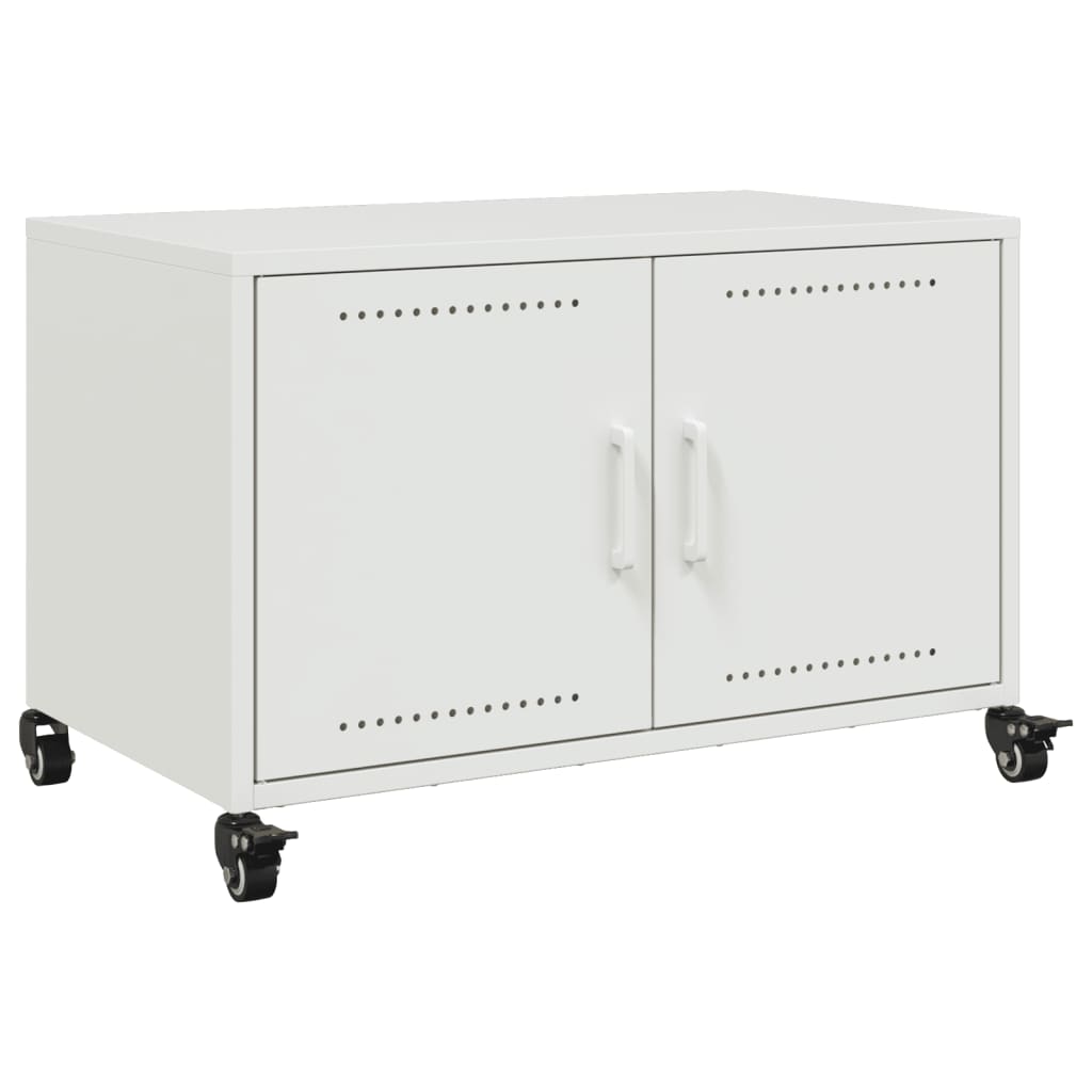 vidaXL TV-Schrank Weiß 68x39x43,5 cm Stahl