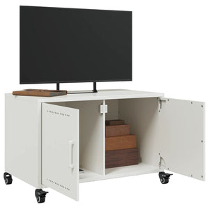 vidaXL TV-Schrank Weiß 68x39x43,5 cm Stahl