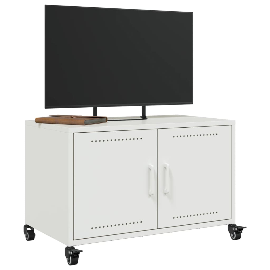 vidaXL TV-Schrank Weiß 68x39x43,5 cm Stahl