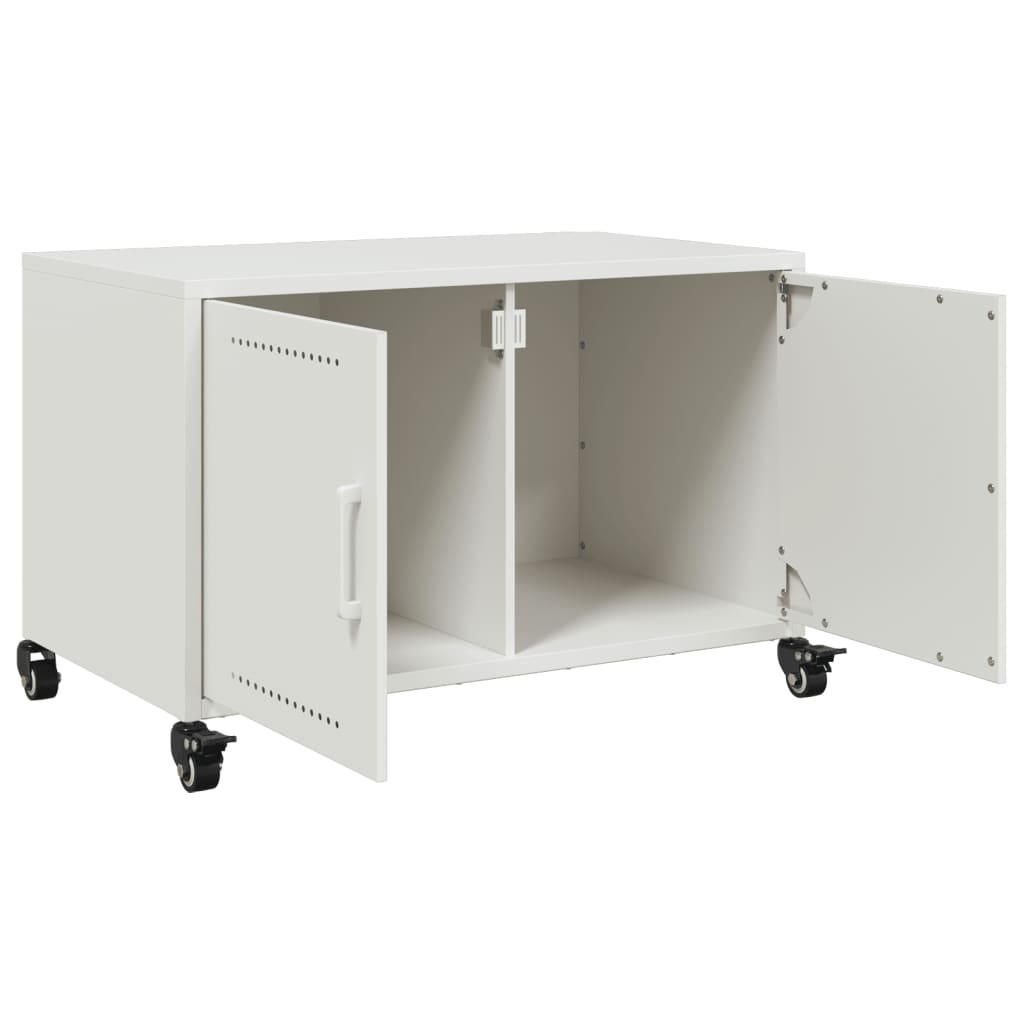 vidaXL TV-Schrank Weiß 68x39x43,5 cm Stahl