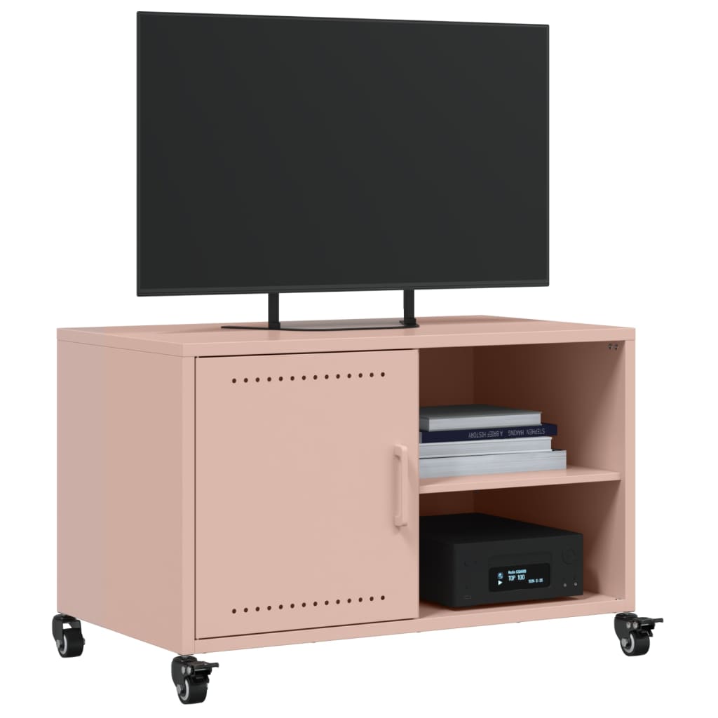 vidaXL TV-Schrank Rosa 68x39x43,5 cm Stahl