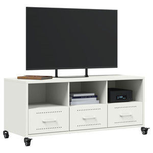 vidaXL TV-Schrank Weiß 100,5x39x43,5 cm Stahl