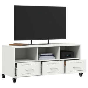 vidaXL TV-Schrank Weiß 100,5x39x43,5 cm Stahl