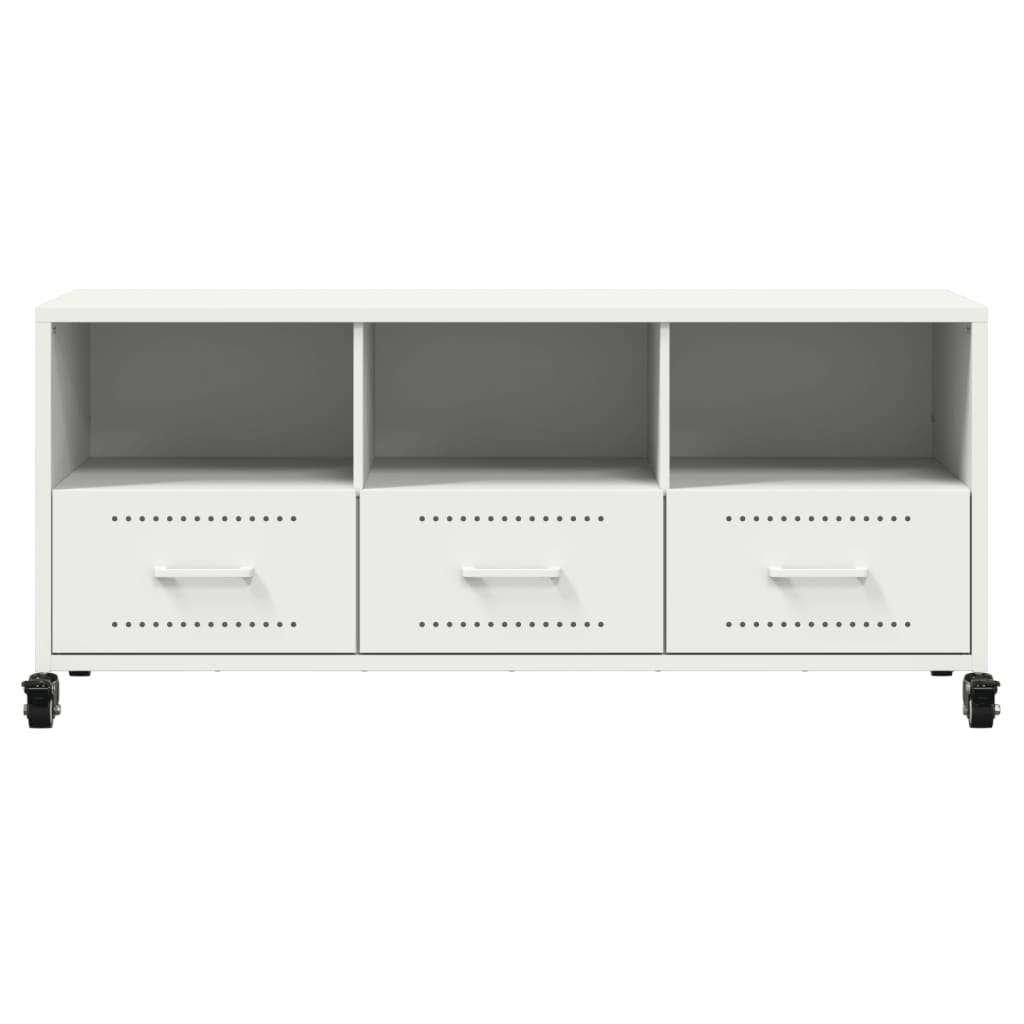 vidaXL TV-Schrank Weiß 100,5x39x43,5 cm Stahl