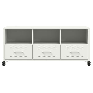 vidaXL TV-Schrank Weiß 100,5x39x43,5 cm Stahl