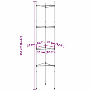 Tomatenkäfige 6 Stk. 154 cm Stahl und PP