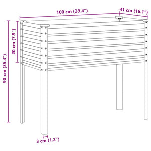 Pflanzkübel 100x41x90 cm Cortenstahl