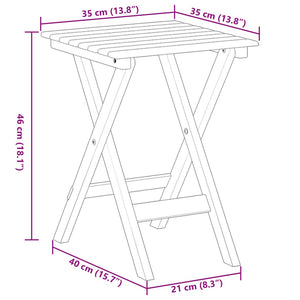 vidaXL Schaukelstühle 2 Stk. mit Klapptisch Schwarz Massivholz Pappel