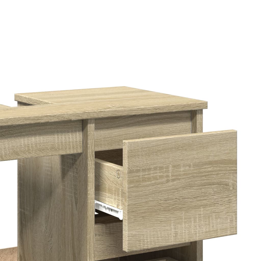 vidaXL Badschrank Sonoma-Eiche 65x33x60 cm Holzwerkstoff