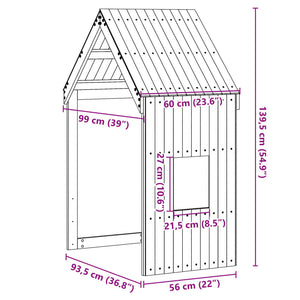 vidaXL Dach für Kinderbett Weiß 60x99x139,5 cm Massivholz Kiefer