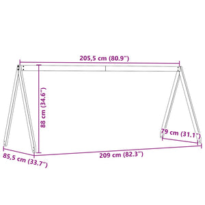 vidaXL Dach für Kinderbett Wachsbraun 209x85,5x88 cm Massivholz Kiefer