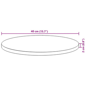 vidaXL Tischplatte Rund Ø40x2 cm Massivholz Akazie