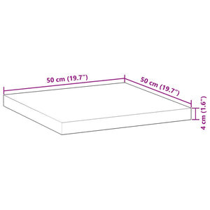 vidaXL Tischplatte Quadratisch 50x50x4 cm Massivholz Akazie