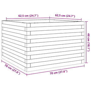 Pflanzkübel 70x70x46 cm Massivholz Douglasie