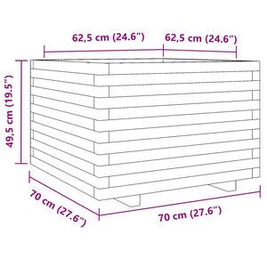 Pflanzkübel 70x70x49,5 cm Massivholz Douglasie