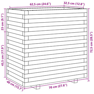 Pflanzkübel 70x40x72,5 cm Massivholz Douglasie