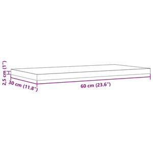 vidaXL Tischplatten 2 Stk. 60x30x2,5 cm Rechteckig Massivholz Kiefer