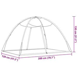 vidaXL Moskito-Netzzelt Mongolisch 220 Mesh Weiß 200x120x130 cm