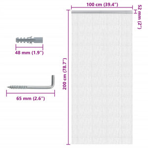 vidaXL Türvorhang aus Ketten 100x200 cm Aluminium