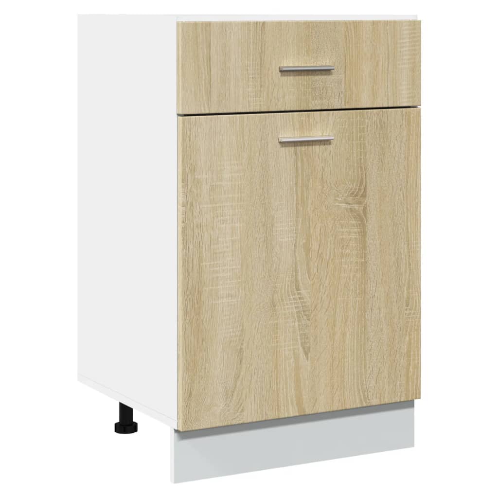 vidaXL Schubunterschrank Sonoma-Eiche 50x46x81,5 cm Holzwerkstoff