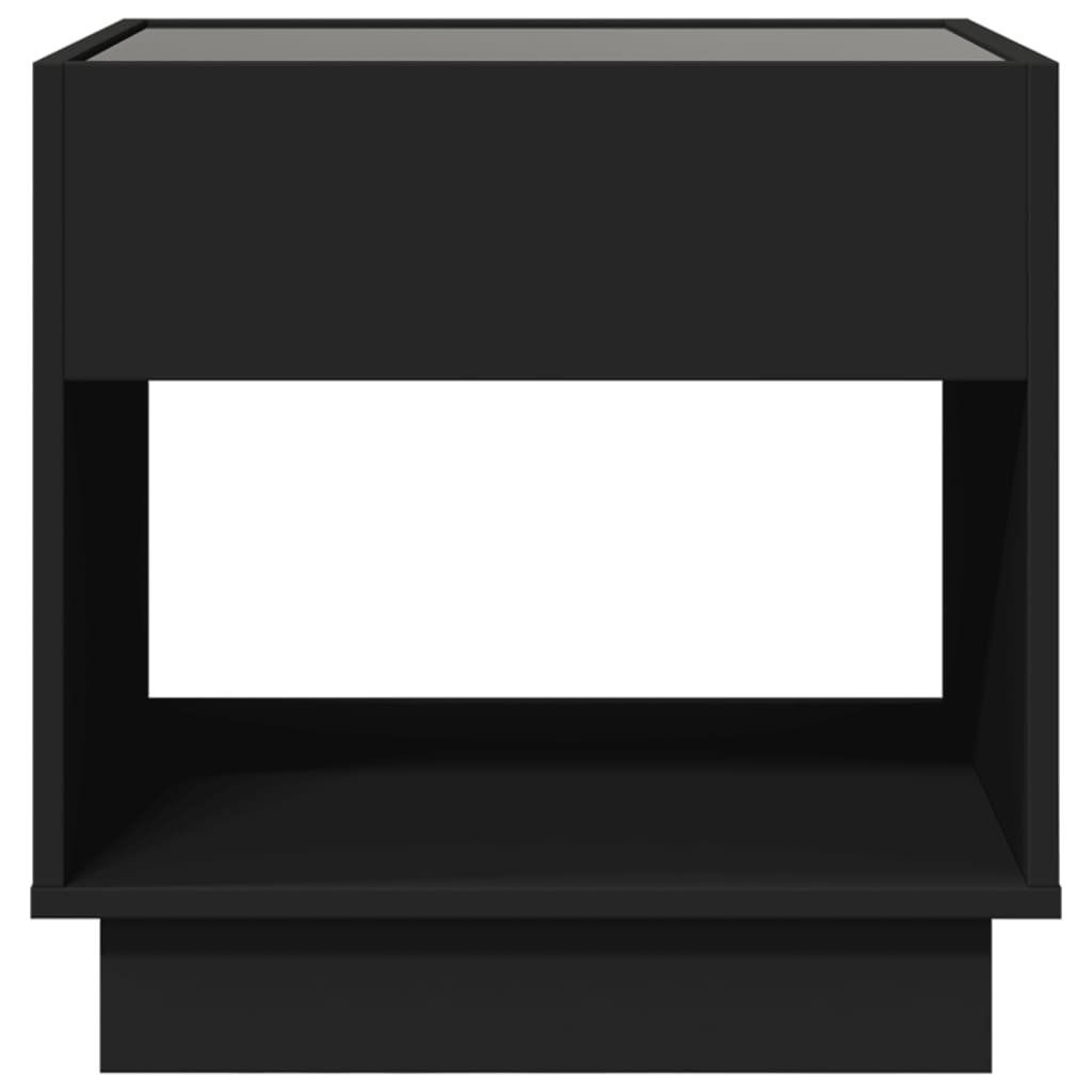 vidaXL Nachttisch mit Infinity-LED Schwarz 50x50x50 cm