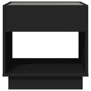 vidaXL Nachttisch mit Infinity-LED Schwarz 50x50x50 cm