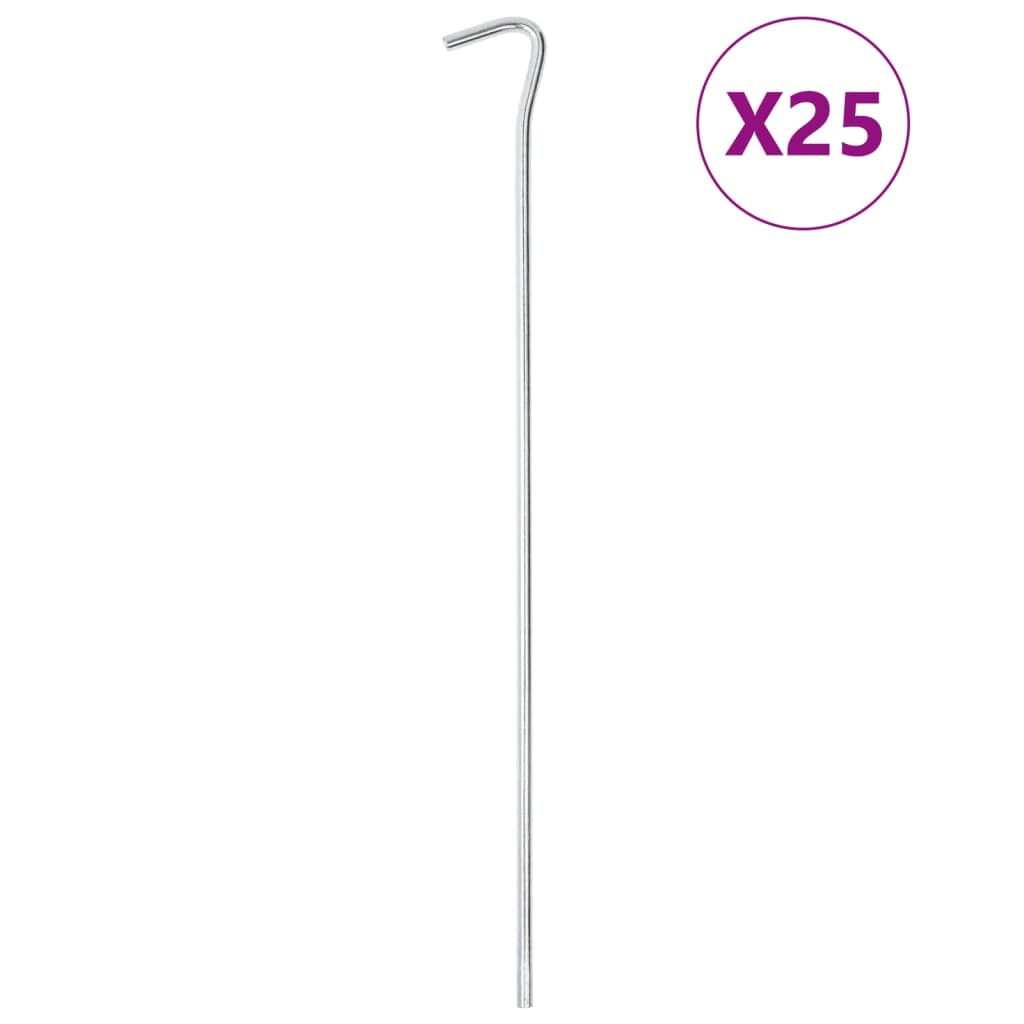 vidaXL Zeltheringe 25 Stk. 30 cm Ø5 mm Verzinkter Stahl