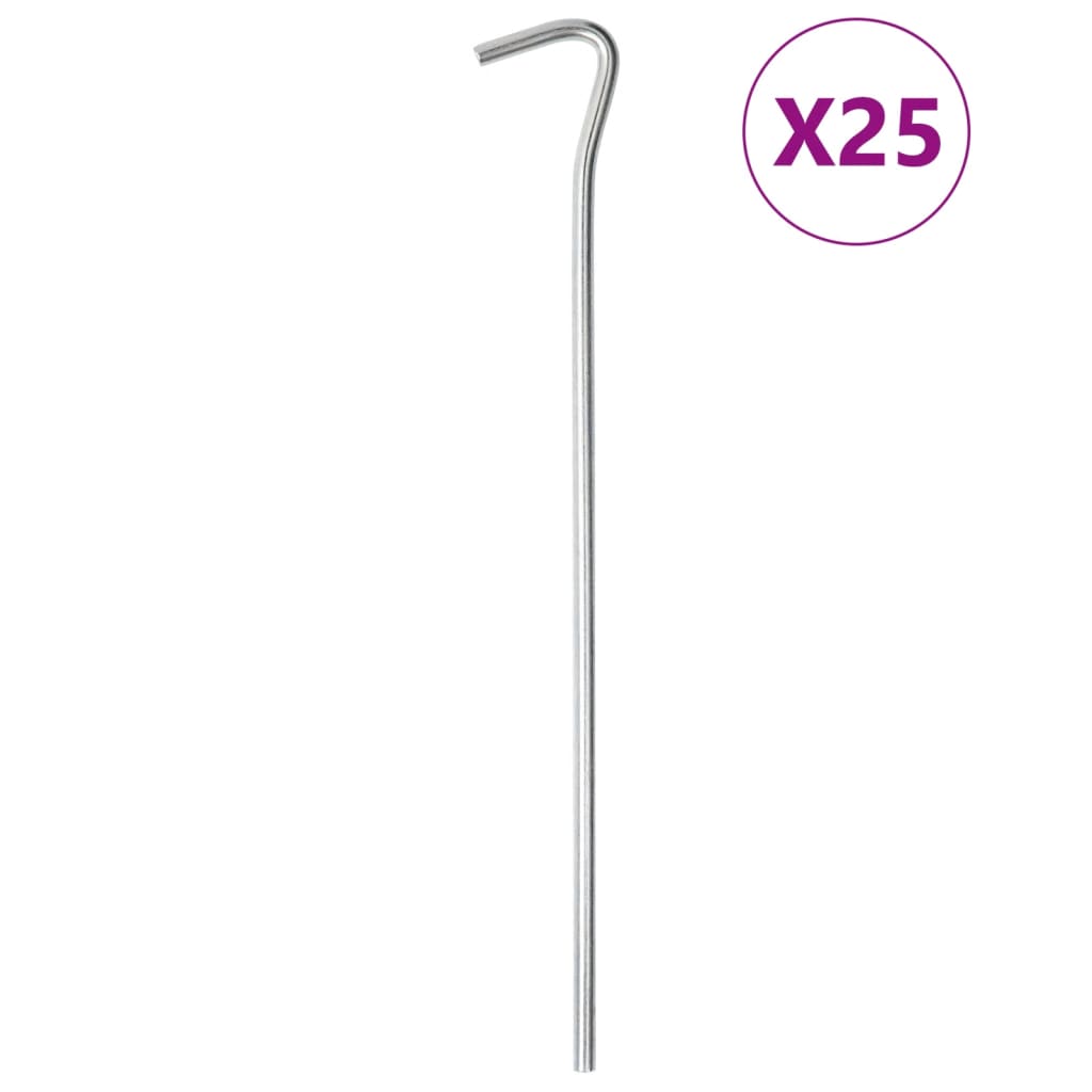 vidaXL Zeltheringe 25 Stk. 23 cm Ø5 mm Verzinkter Stahl