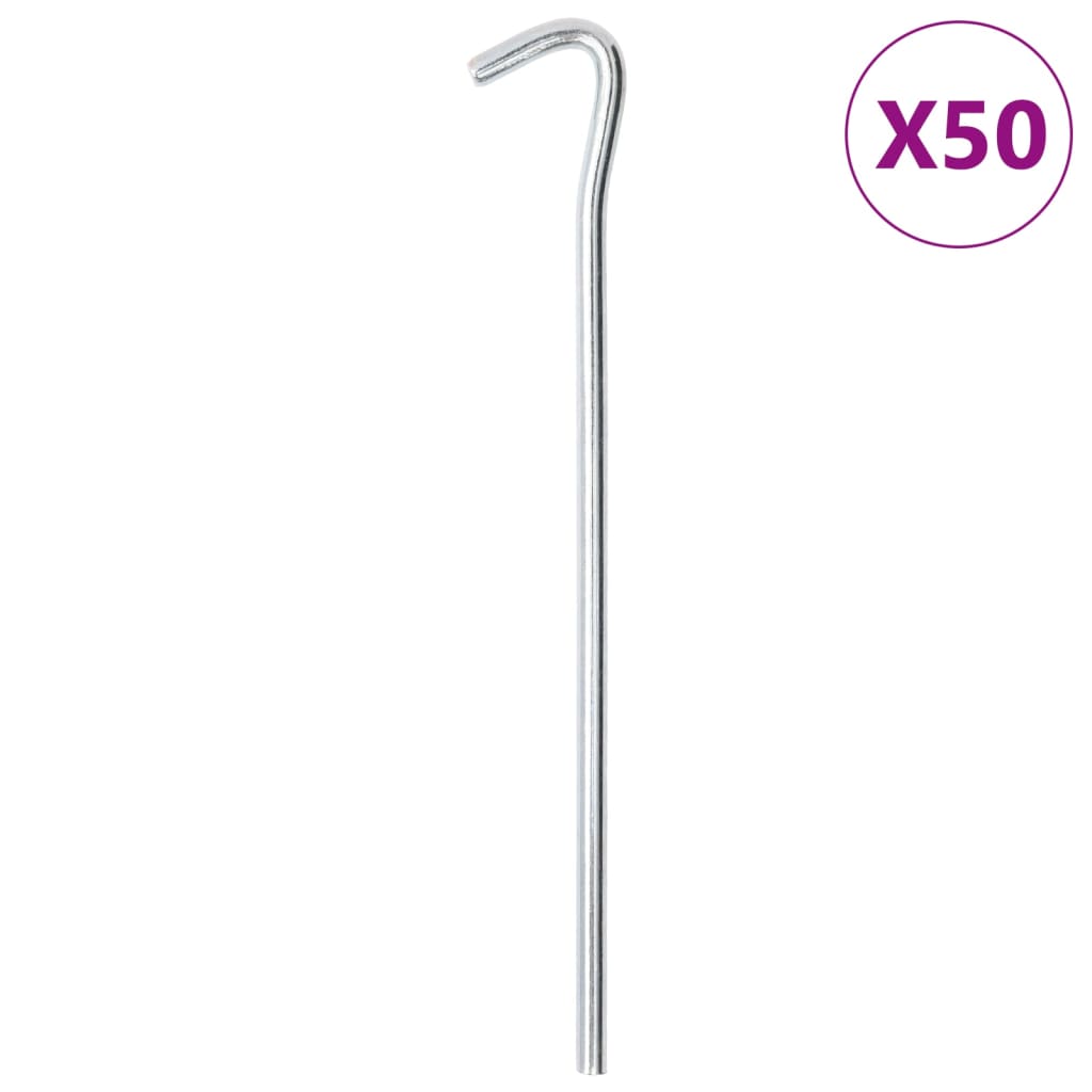 vidaXL Zeltheringe 50 Stk. 23 cm Ø7 mm Verzinkter Stahl