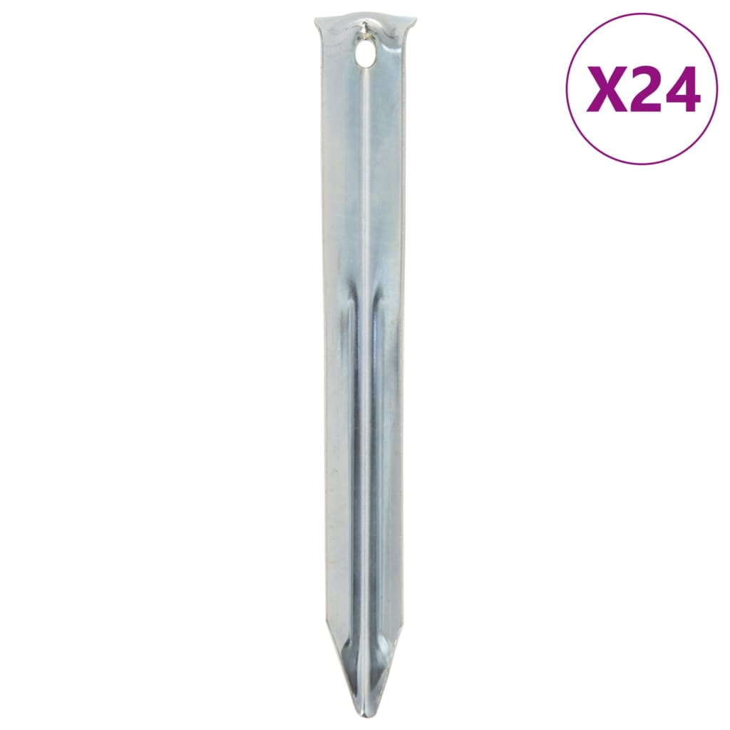 vidaXL Zeltheringe 24 Stk. 17 cm Ø20 mm Verzinkter Stahl