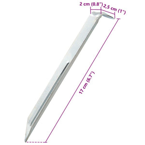 vidaXL Zeltheringe 24 Stk. 17 cm Ø20 mm Verzinkter Stahl