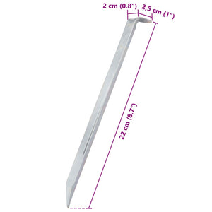 vidaXL Zeltheringe 24 Stk. 22 cm Ø20 mm Verzinkter Stahl