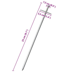 vidaXL Zeltheringe 24 Stk. 23 cm Ø6 mm Verzinkter Stahl