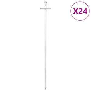 vidaXL Zeltheringe 24 Stk. 29,5 cm Ø6 mm Verzinkter Stahl