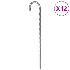 vidaXL Zeltheringe 12 Stk. 37 cm Ø10 mm Verzinkter Stahl