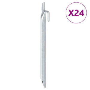 vidaXL Zeltheringe 24 Stk. V-Form 24 cm Ø20 mm Verzinkter Stahl