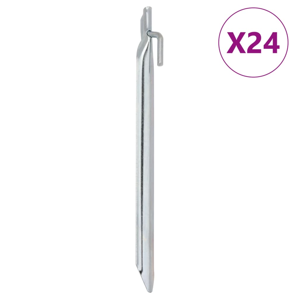 vidaXL Zeltheringe 24 Stk. V-Form 25 cm Ø20 mm Verzinkter Stahl