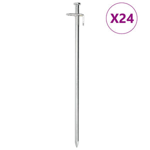 Zeltheringe 24 Stk. 30 cm 8 mm Verzinkter Stahl Stilecasa