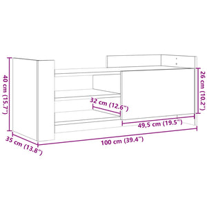 vidaXL TV-Schrank Weiß 100x35x40 cm Holzwerkstoff