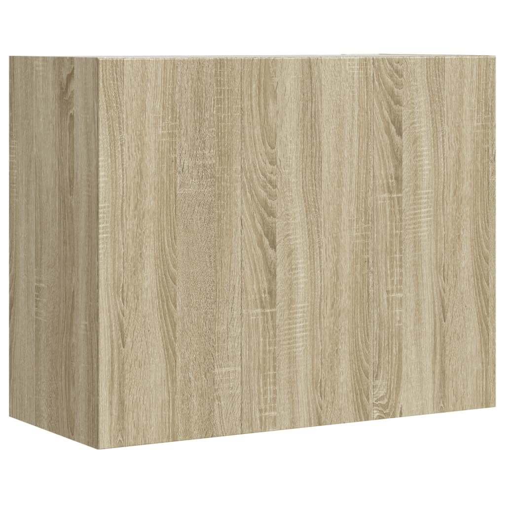 vidaXL Wandregal Sonoma-Eiche 75x35x60 cm Holzwerkstoff