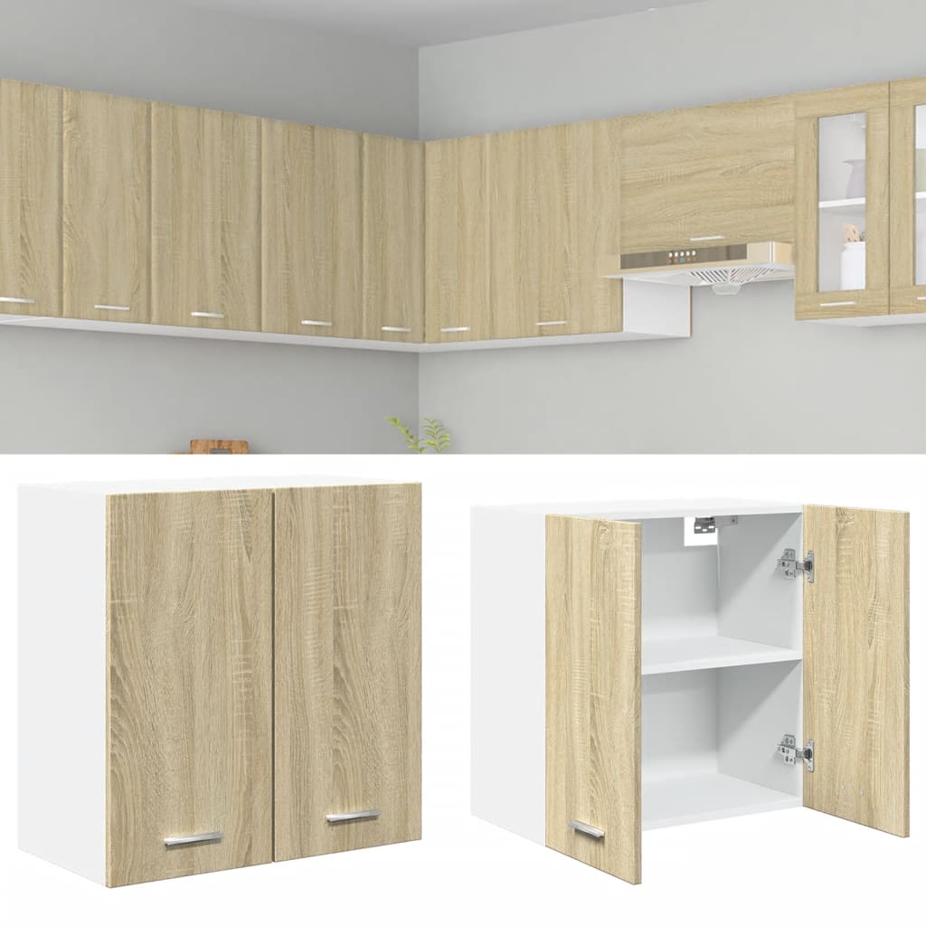 vidaXL Hängeschrank Sonoma-Eiche 60x31x60 cm Holzwerkstoff